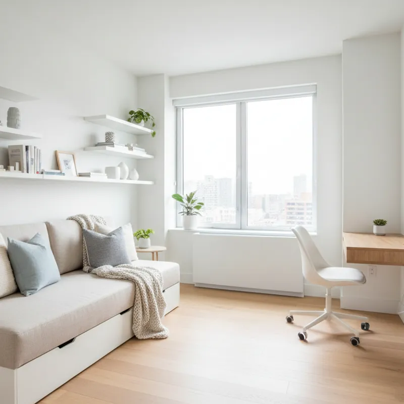 Small apartment transformed with smart space-saving design ideas